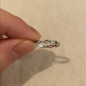 Pandora Silver Infinity Knot Ring Size 6